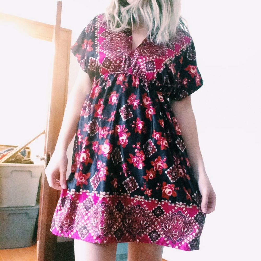 Silky Forever 21 Floral Kimono Dress